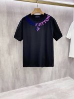 顶级最高版本 Lv路易威登Louis Vuitton 驴家1V 经典项链牙刷绣字母半袖T恤短袖 男女同款 情侣款 宽松版型 最高版本 原版面料 高版本 高品质