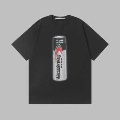 上新 高品质9188# Alexanderwang 新款烫钻T恤 明星同款，采用康利数码直喷进口烫钻工艺，320 高克重， 充电完毕，潮流满格！这款中性风T恤以