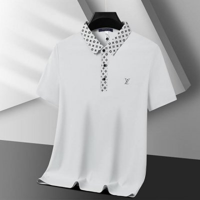 上新 顶级版本 路易威登 Louis Vuitton 2025夏季新款 驴家Lv领口满印 翻领短袖polo衫男女同款！ 面料：精纺全棉双纱珠地。刺绣Logo，极