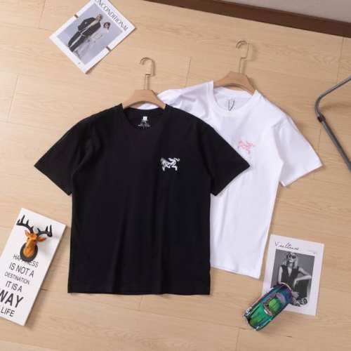 上新P100 arc'teryx/始祖鸟小落肩圆领经典款情侣短袖印花T恤！ 经典系列之作，运动休闲必选款式，上身超级舒服透气！ 面料采用32支240克纯棉面料