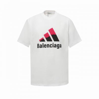Balenciaga Adidas 面料 100% balenciaga巴黎世家联名阿迪达斯 高品质压胶 采用320克双纱面料 1*1索罗娜罗纹 宽松版型 男女