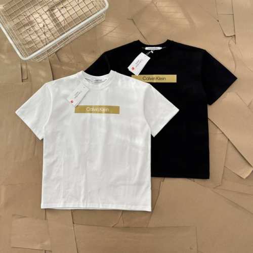 calvin Klein Ck夏季金标横字母印花短袖T恤 503 -面料采用280G双纱爽滑棉，双纱的质感加上爽滑手感，面料整体重磅舒适，细节还原原版一比一，亲