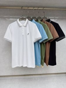 菲拉格慕2025春夏新款首发最新款翻领Polo短袖 高端订制 设计前卫时尚！品牌Logo重工艺设计 高端定制伊利特面料.手感柔软.穿着舒适.级别精致车线.做工精