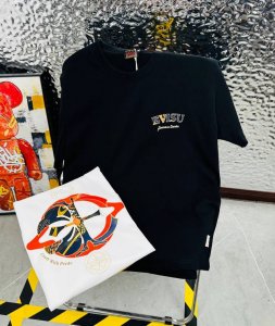 福神 带Nfc芯片识别高版本 evisu 福神2025夏季新款印花休闲宽松情侣款 短袖T恤1057 细节:版本一比一复刻 吊牌 领标 水洗 包装袋 水洗处有Nf