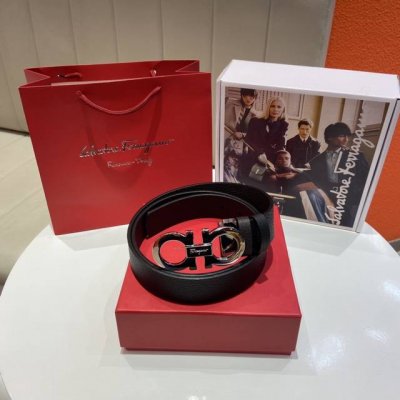 上新～货 顶级原单品质 经典款 Ferragamo 双色双面可用.一条顶两条.双面同等质量.进口头层牛皮带身 品牌：菲拉格慕男士皮带真皮腰带. 等级：高端品质顶