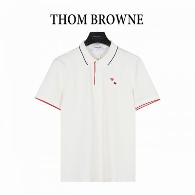thom Browne 汤姆布朗 25Ss 小狗章仔贴饰刺绣短袖Polo衫 客供精仿棉打造珠地材质面料，质感柔软细腻爽滑，舒适透气凉爽， 且久穿久洗不褪色不变形