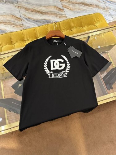2025Ss新款T恤 Dg麦穗印花Logo 独家新面料升级 Os微阔版型 黑 白 码数是S Xxl