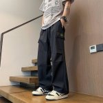 上新 Stone Island 石头岛春夏季新款纯色休闲裤，百搭工装裤，拖地裤， 男女同款 ，舒适百搭，立体裁剪！手感细腻，百搭不挑人！ 颜色：黑色 灰色 杏色