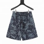 Louis Vuitton 路易威登1V 扎染挂毯图案夏威夷牛仔短裤 轻奢主义 男女日常通勤穿搭必备单品 正确版本 欢迎对比 详细特征 98%棉 2%弹力纤维牛