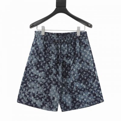 Louis Vuitton 路易威登1V 扎染挂毯图案夏威夷牛仔短裤 轻奢主义 男女日常通勤穿搭必备单品 正确版本 欢迎对比 详细特征 98%棉 2%弹力纤维牛