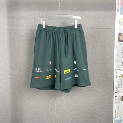 款号 A41 balenciaga 巴黎世家24新款 多Logo短裤 Logo定制进口硅油刷印水洗不开裂不易脱落 原版纯棉定制面料 与原版无任何色差宽松版型黑色