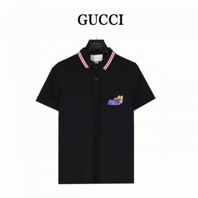 Gucci 古驰 龙年限定胸口口袋polo短袖 采用100%棉双面珠地面料，拆解纱线分析，订织蜂窝四角网眼胚布，衣领为双系统提花定织扁机制成，有弹性，不变形，衣