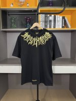 100 boy Eastern2025新款金色印花圆领宽松T恤，采用240克双纱布料，男女同款 颜色：黑 尺码：M-Xxl 款号：703