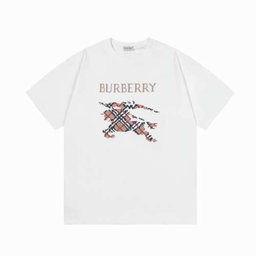burberry 巴宝莉 战马万针十字交叉刺绣 大Logo经典识标印花精致升级 灵感源自八十年代复古 原版面料 官方同款 短袖T恤 定制310克同缸染面料 手感