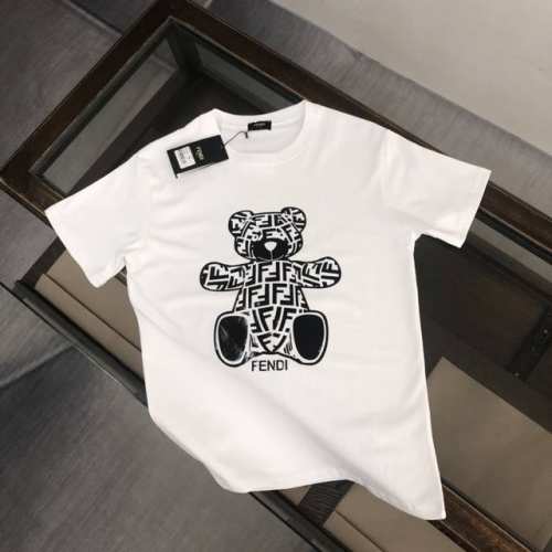 款号：G2169 Fendi 芬迪 2025夏季新款圆领短袖T恤！ - 260G双纱纯棉顶级面料 手感柔软 百分百纯棉独家出货 定染硫化黑无尘处理面料 -面料：