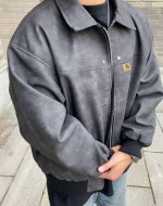 款号271 Carhartt 24Fw 卡哈特秋季美拉德美式复古皮衣外套 满满的Cleanfit高级感 有点美式复古内味 每个颜色都是经典耐穿 怎么搭配都不会腻