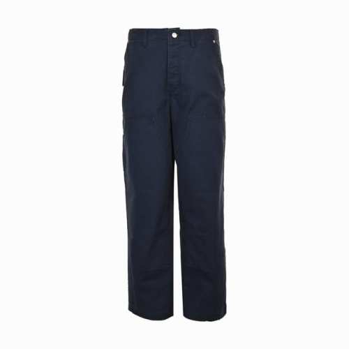 dior 迪奥 25Ss Cd法工伐木牛仔长裤 定制斜纹牛仔 定染蓝紫色 斜纹织造结构 纱线定制采用长绒棉+微量弹性纤维 3% 混纺 通过环锭纺+赛络纺复合工艺