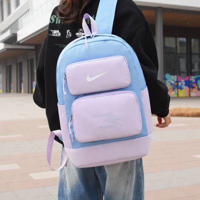 Nike耐克 街头潮流休闲双肩包时尚大容量运动背包电脑包个性拼色高中大学生书包 尺寸:45×32×16