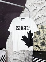 款号Aa4380 D2枫叶大标印花短袖 Dsquared2 专柜同款 采用 G纯棉面料 32支双纱 拿手上非常有质感 立体 大气 夏天百搭好穿 简单大气 采用O