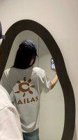 品名：Kailas 凯乐石 25Ss 新款印花后背大Logo宽松男女同款圆领纯棉短袖T恤 版型；宽松版 面料：330G全棉精梳棉 颜色： 黑色-白色 尺码M-L