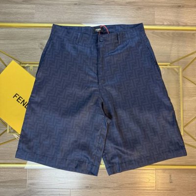 对标专柜★过验版本★Fendi 芬迪Ss25夏季新款全幅Ff短裤 定制莱赛尔天丝 细腻柔软 舒适贴肤 深邃蓝调 宛如深海瑰宝 高贵典雅 饰以Ff字母点缀全幅 以