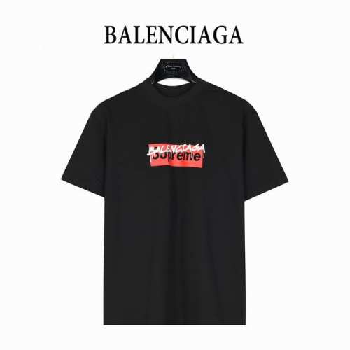 balenciaga X Supreme 联名 联名Logo字母印花短袖T恤 原版印花一比一复刻，采用进口原浆加配涂鸦印花工艺， 面料采用纯棉精梳棉面料，上身效