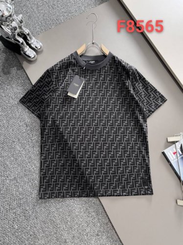顶级最高版本 Fendi 芬迪 Ff 满印经典满印Fflogo圆领短袖T恤半袖 男女同款 情侣款 宽松版型 最高版本 原版面料 高版本 高品质 所有细节 面料辅
