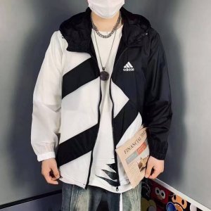 上新 Adidas阿迪达斯三杠爆款连帽拼接外套男女同款 高品质顶级版本，区别市场通款，掌柜严选 公司贸易渠道！ 原版定制面料当下最火的一款单品 爆款 大厂完美做