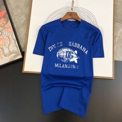 直 品牌 D&G杜嘉班纳 胖子福音 原单男士休闲短袖T恤，2025春夏新品，定制胸前顶级Logo 工艺、搭配整件细节 品质及剪裁设计都堪称一流，定制进口丝光棉面