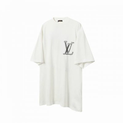L69 lv 路易威登 25Ss波浪线条发泡短袖T恤 超级重工绒面发泡工艺 非普通印花 高级感满满 采用280G纯棉双纱紧密面料 贯穿前后幅的横条设计使得上身效