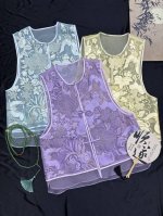 原创爆款上新 双层真丝欧更纱前后重工绣花马甲