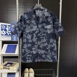 160 #132（当天到货 现货现配） louis Vuitton路易威登25Ss新款牛仔短袖提花刺绣牛仔短袖衬衫 正确版本 区别于市场通货 欢迎对比 ·采用9