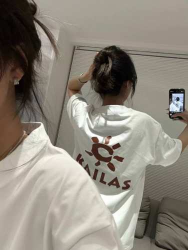 高品质，雪梨纸精包装 Kailas 凯乐石 25年舒适棉新款印花后背大Logo宽松男女同款圆领纯棉短袖T恤 宽松版，280G全棉精梳棉，品质超赞 纯棉T恤短袖上