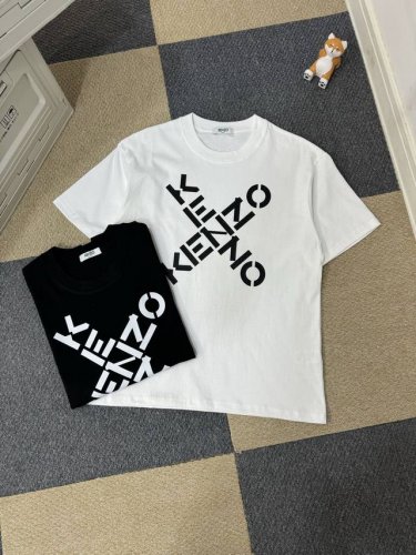 kenzo 高田贤三 25Ss 经典X标识字母印花情侣短袖T恤 小红书热门爆款，明星网红同款穿搭，男女日常通勤穿搭必备单品！ 高品质260克高克重双纱面料，亲肤