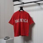 balenciaga 巴黎世家 25Ss 水洗美纹纸胶带炒色破洞短袖T恤 夏日多巴胺水洗美纹纸黄胶带破坏系列胸口印花采用康丽数码直喷工艺 字母褶皱感形态逼真 字