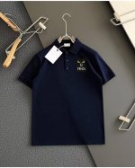 芬迪 2025官方春夏新款 男士翻领短袖polo衫，胸口精致Logo，高端主线系列，进口丝光珠地棉面料，面料属性皆为上乘，缔造出独一无二的面料类型。质感一流，亲