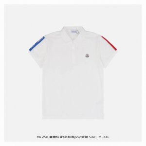 moncler 蒙口 25Ss 肩膀红蓝Mk织带polo短袖 纯棉珠地棉面料经典款polo衫 经典系列 图案装饰让商务休闲风增添了经典的色彩 整体高级简单大方