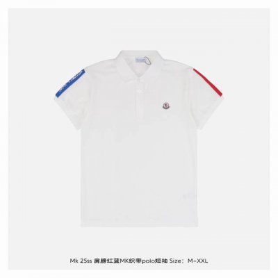 moncler 蒙口 25Ss 肩膀红蓝Mk织带polo短袖 纯棉珠地棉面料经典款polo衫 经典系列 图案装饰让商务休闲风增添了经典的色彩 整体高级简单大方