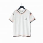 实拍细节图+尺码表 Loewe 罗意威 手工喷画字母绣花Logo短袖T桖 Logo精致刺绣灵感源自八十年代复古 原版面料 官方同款 短袖T恤 定制310克同缸染