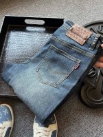 专柜顶奢牛仔裤！ 人气爆款！Louis Vuitton 路易斯威登专柜顶奢重工水洗蓝牛仔裤！恒隆在售万元级，款号：9266 Lv家今年优选特级新疆长绒棉牛仔面料