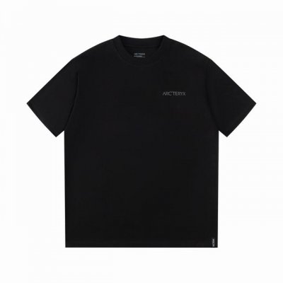 arc'teryx 始祖鸟2025新款小鸟字母Logo高级渐变印花短袖T恤 始祖鸟字母Logo印花，高端32S双纱280克面料重磅面料，定制拉架罗纹同缸同染。包