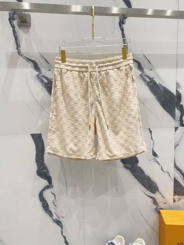 Louis Vuitton 路易威登 提花毛巾面料短裤 经典棋盘格Logo暗纹提花套装 官方同步 高版本 高品质 时尚个性 百搭潮流 纯原品质 原版面料 吊牌