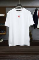 Gucci古奇 2025夏季新款短袖T恤，标志性的战马Logo加刺绣工艺，个性艺术系列全网独家首发 百搭款细节处理完美210克纯棉面料十分精致 原版面料 网红明