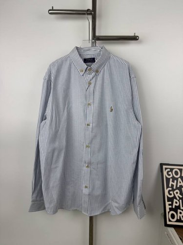 款号B25 Ralph Lauren 拉夫劳伦经典彩色小标条纹休闲衬衫 1采用优质经典的条纹面料，上身柔软舒适，极其细腻 手感扎实润滑且柔软 拥有既织物不褶皱的