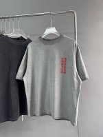 款号：7001-高端品质！25年最新款Choice Hearts硅胶烫钻镭射十字架做旧短袖T恤！ 面料：270G纯棉双纱 颜色： 做旧黑 做旧灰 尺码：S-Xl