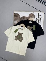 古驰Gc 男女同款户外运动休闲短袖2025春夏最新提花小熊公仔贴布纯棉短袖T恤 - 追求品质与经典的你 古驰Gc 25Ss短袖T恤不容错过 精选优质纯棉 触感细