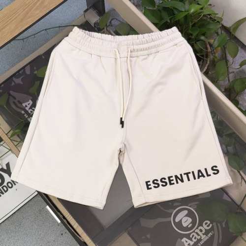 特价 S3 M1 Xl3 款号：Zsf 01 新款Essentials Fear Of God立体贴皮字母Fog图案印花休闲情侣梭织毛圈五分短裤，质感一流，作为