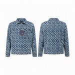 供 路易威登Louis Vuitton 满印老花工装拉链牛仔外套 龚俊同款Lv走秀款牛仔服夹克 Yb拆货五金辅料！做旧带Logo黄铜金属扣！重磅来袭，真正的好货