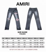 尺码 #A058 Amiri新款牛仔裤水洗破洞漏皮牛仔长裤男女同款 颜色：黑色 码数：S-Xl 28-34