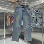 Lv 路易 25新品 彩色字母Logo压硅胶牛仔裤！特定最新品牌皮标 重磅单品~私渠稀有臻品 客供五金辅料 进口客供定织牛仔棉布面料,时尚又个性 超级百搭好看的